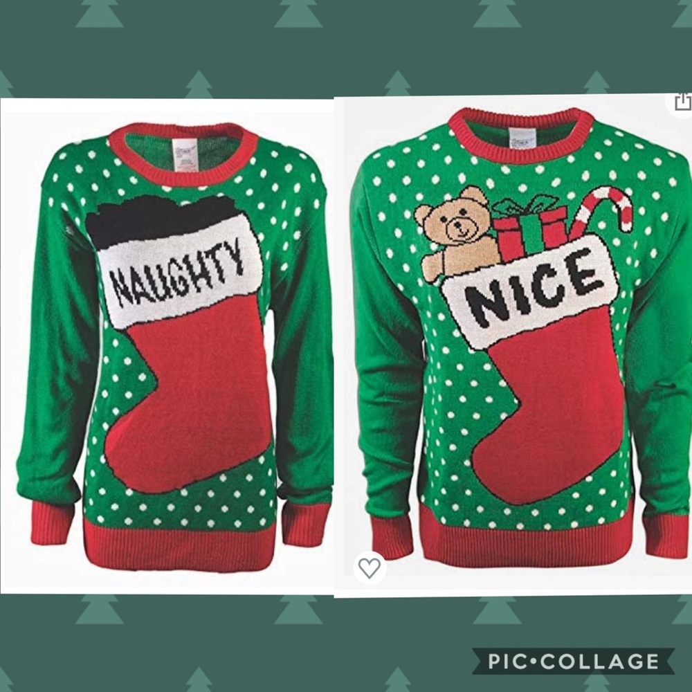 Naughty & Nice Ugly Christmas Sweaters *couples* 🎄 HOLIDAY B2G1